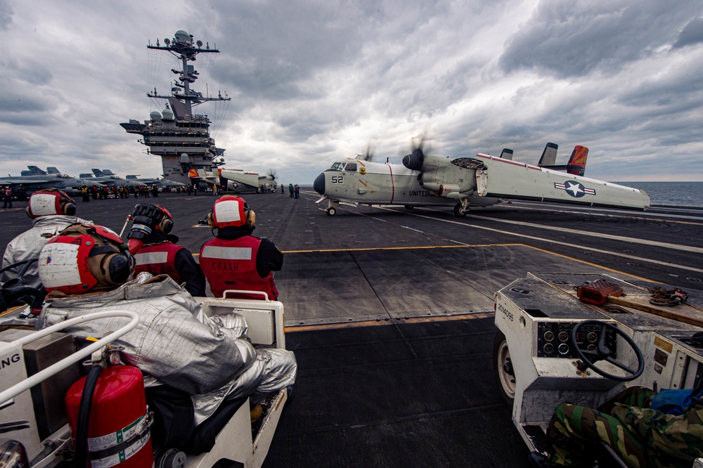 The Harry S. Truman Carrier Strike Group is on a scheduled deployment in the U.S. 6th Fleet area of operations in support of naval operations to maintain maritime stability and security.