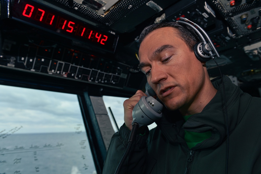 The Harry S. Truman Carrier Strike Group is on a scheduled deployment in the U.S. Sixth Fleet area of operations in support of naval operations to maintain maritime stability and security.