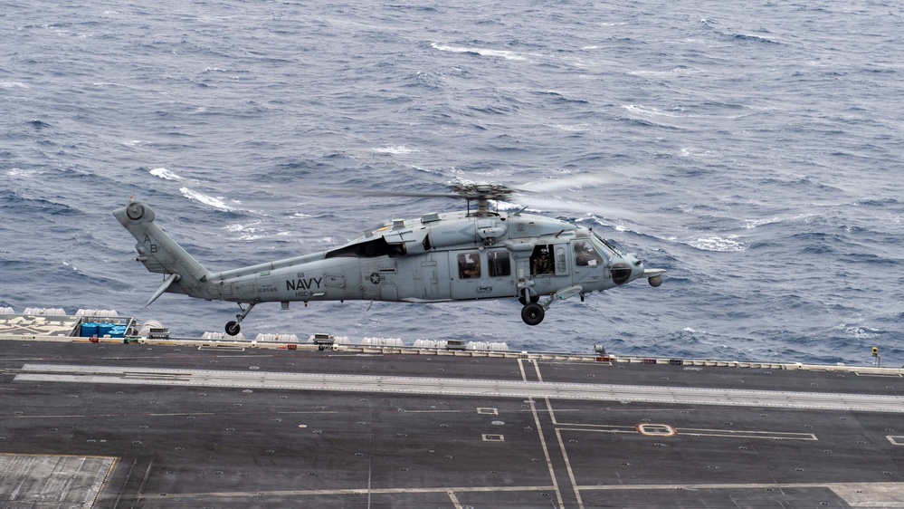 The Harry S. Truman Carrier Strike Group is on a scheduled deployment in the U.S. 6th Fleet area of operations in support of naval operations to maintain maritime stability and security.