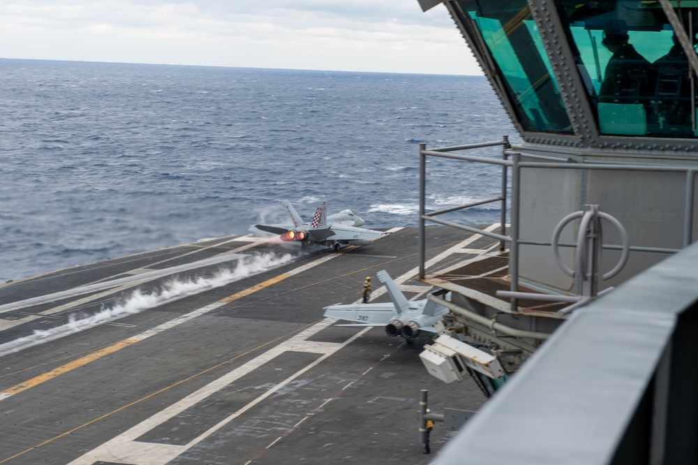 The Harry S. Truman Carrier Strike Group is on a scheduled deployment in the U.S. 6th Fleet area of operations in support of naval operations to maintain maritime stability and security.