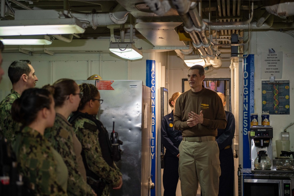 The Harry S. Truman Carrier Strike Group is on a scheduled deployment in the U.S. 6th Fleet area of operations in support of naval operations to maintain maritime stability and security.