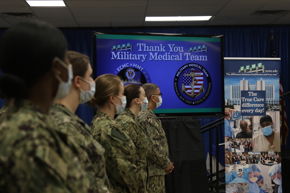 U.S. Navy medical team departs Erie County Medical Center