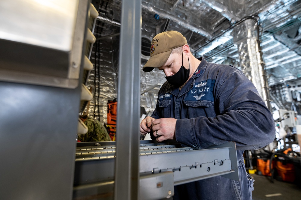 USS Tulsa JP5 Service Pump Maintenance