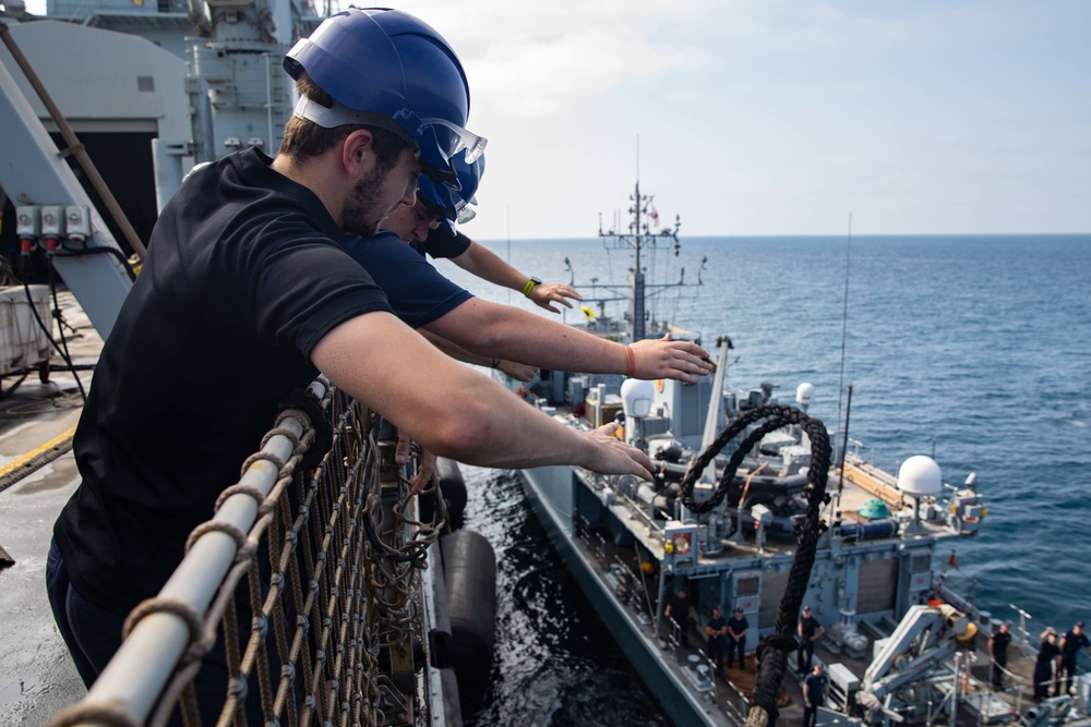 RFA Lyme Bay Replenishment at Sea