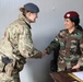 Coalition forces visit Zerevani female Peshmerga security guards