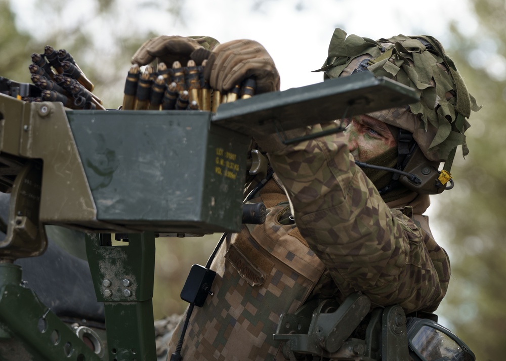 Latvian soldiers execute multinational training during Saber Strike 22