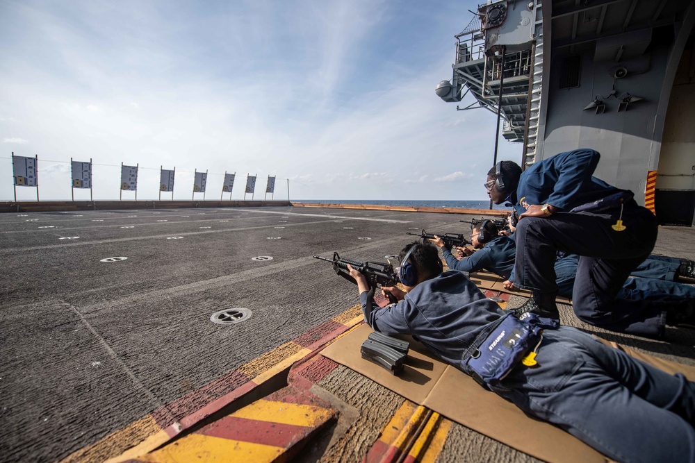 USS America (LHA 6) Conducts Live-Fire Exercise