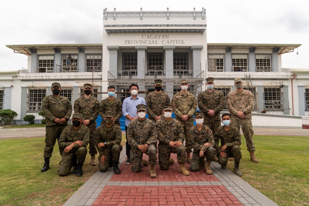 Armed Forces of the Philippines, U.S. Marines and U.S. Air Force meet with the Cagayan provincial administrator ahead of Balikatan 22