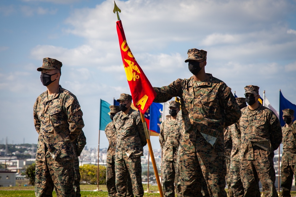 Alpha Company Conducts a Change of Command Ceremony on Camp Foster