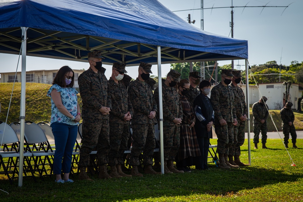 Alpha Company Conducts a Change of Command Ceremony on Camp Foster