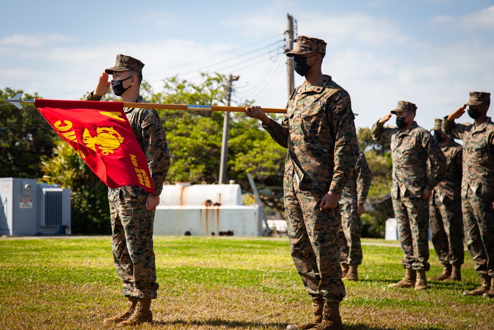 Alpha Company Conducts a Change of Command Ceremony on Camp Foster