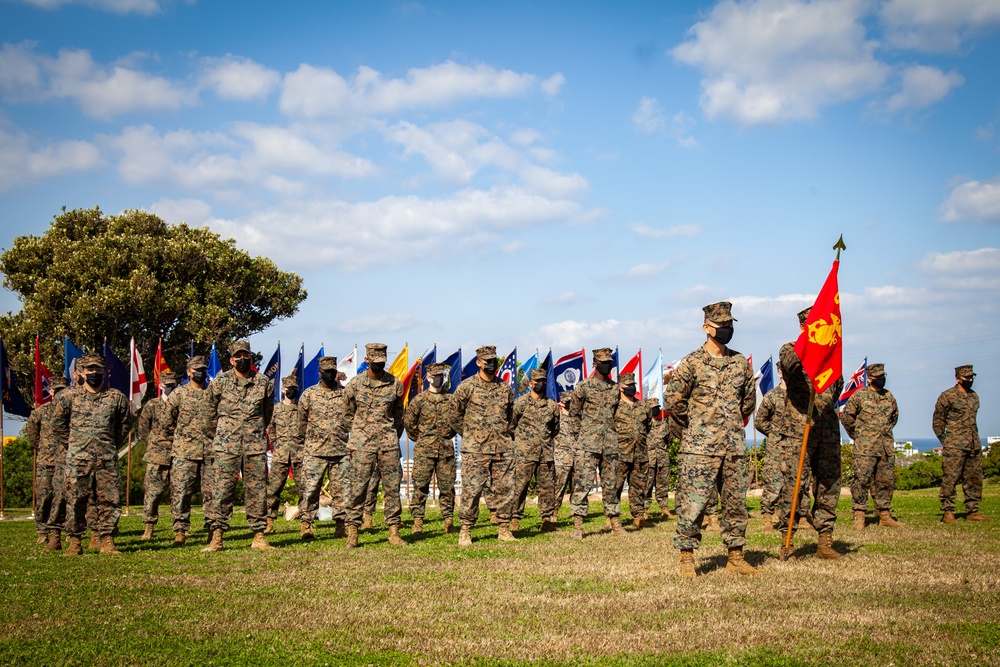 Alpha Company Conducts a Change of Command Ceremony on Camp Foster