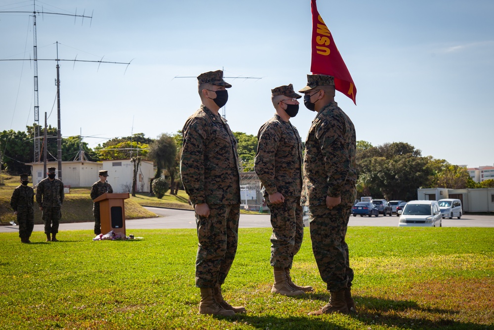 Alpha Company Conducts a Change of Command Ceremony on Camp Foster