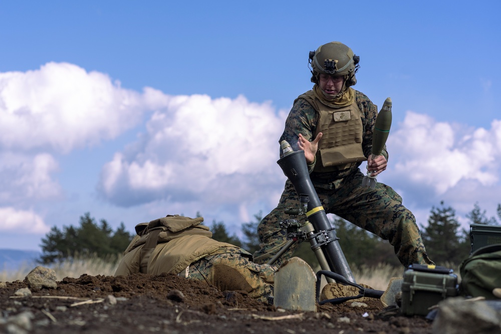 1/3 Marines Conducts Live Fire Mortar Range