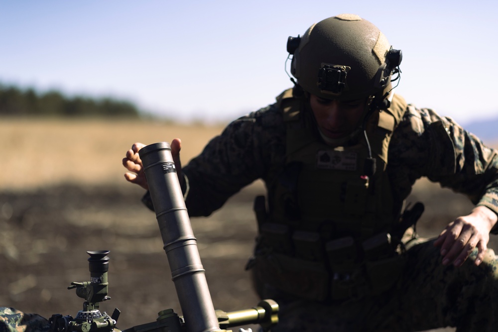 1/3 Marines Conducts Live Fire Mortar Range