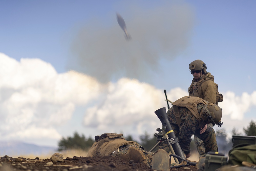 1/3 Marines Conducts Live Fire Mortar Range