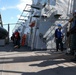 USS Ross replenishes at sea with USNS Robert E. Peary