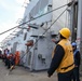 USS Ross replenishes at sea with USNS Robert E. Peary