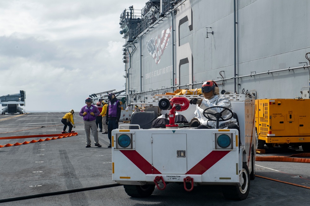 DVIDS - Images - USS America (LHA 6) Conducts Flight Deck Drills [Image ...