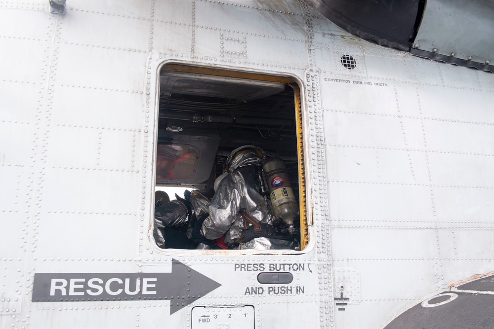 USS America (LHA 6) Conducts Flight Deck Drills