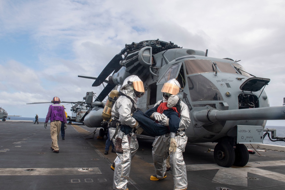 DVIDS - Images - USS America (LHA 6) Conducts Flight Deck Drills [Image ...
