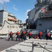 USS Ross replenishes at sea with USNS Robert E. Peary