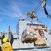 USS Ross replenishes at sea with USNS Robert E. Peary