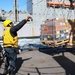 USS Ross replenishes at sea with USNS Robert E. Peary