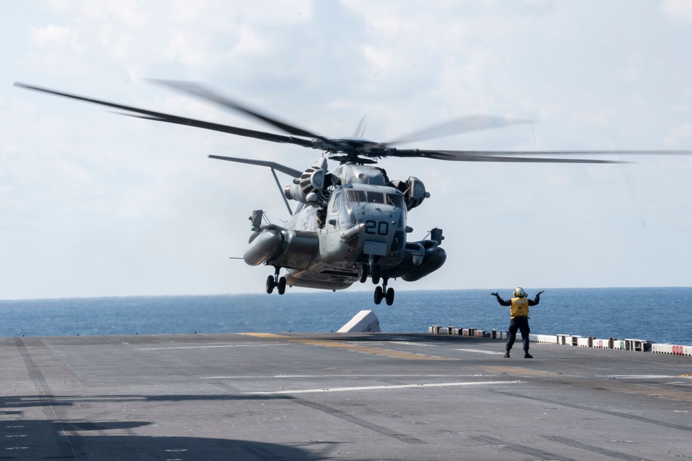 USS America (LHA 6) Conducts Flight Operations