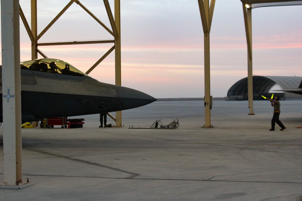 F-22 Operations at ADAB