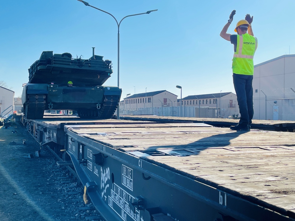 German rail now being used to help deliver Army Preposition Stocks-2 from Mannheim to Grafenwoehr