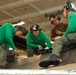 Abraham Lincoln Sailors conduct aircraft maintenance