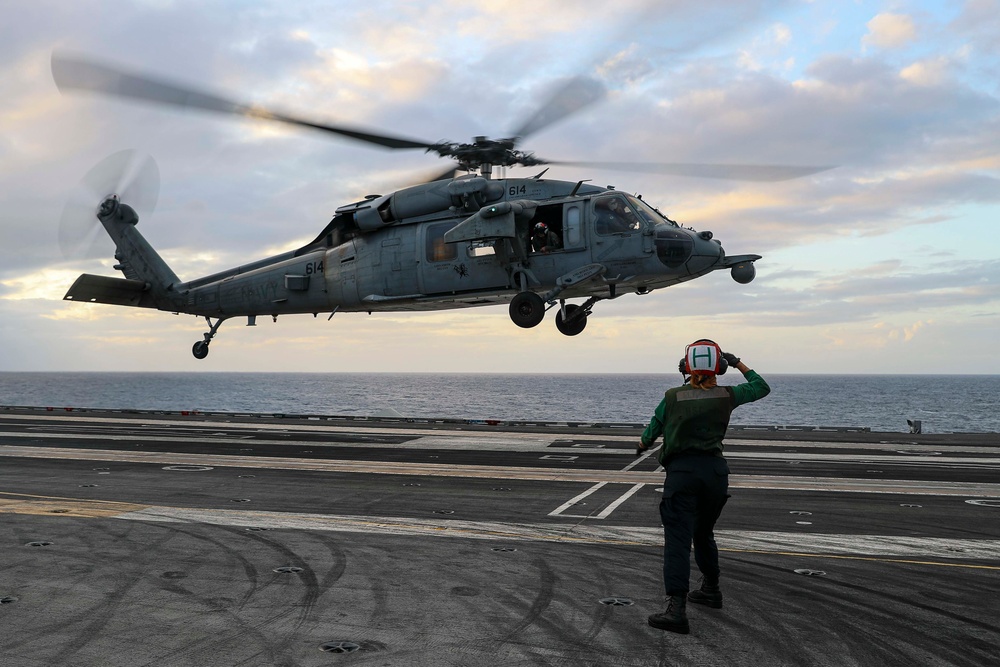 Abraham Lincoln conducts flight operations