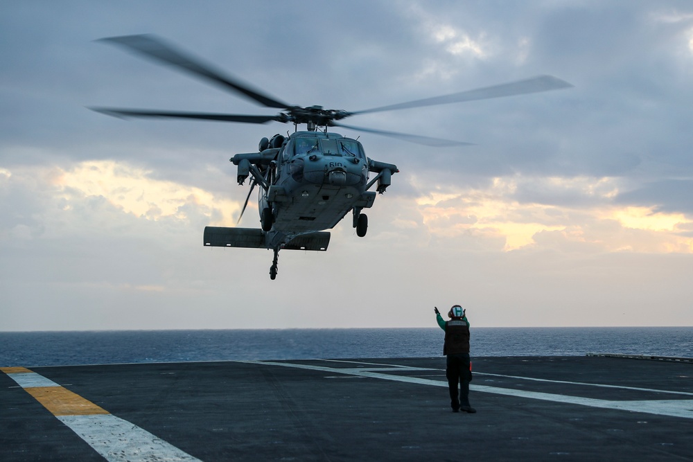 Abraham Lincoln conducts flight operations