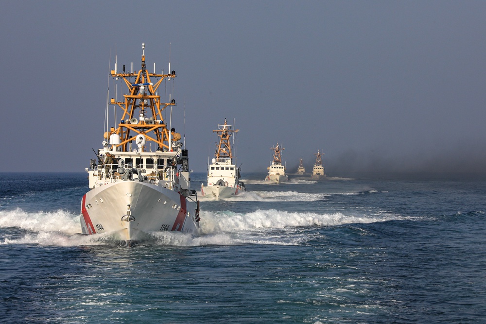U.S. Coast Guard fast response cutters operate in Gulf of Oman