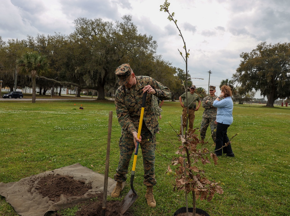 Parris Island Tree Planting Ceremony