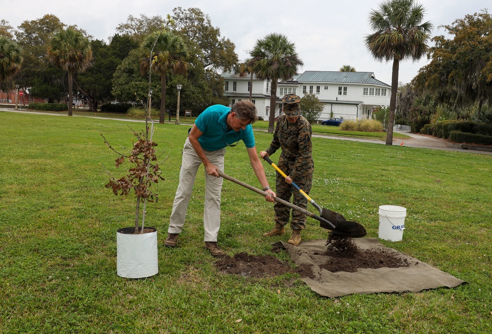 Parris Island Tree Planting Ceremony