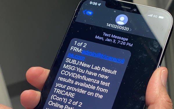 COVID-19 test results