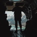 Nevada Air Guard Airmen and Leadership fly on a Chinook over Lake Tahoe