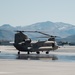 Nevada Air Guard Airmen and Leadership fly on a Chinook over Lake Tahoe