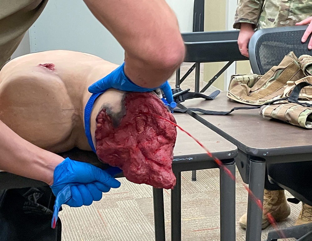 Aerial Port practices Tactical Combat Casualty training