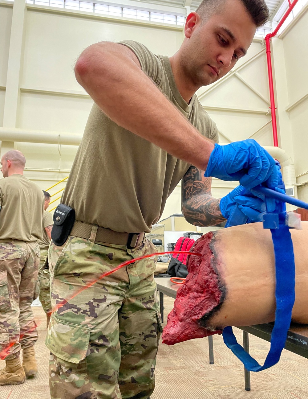 Aerial Port practices Tactical Combat Casualty training