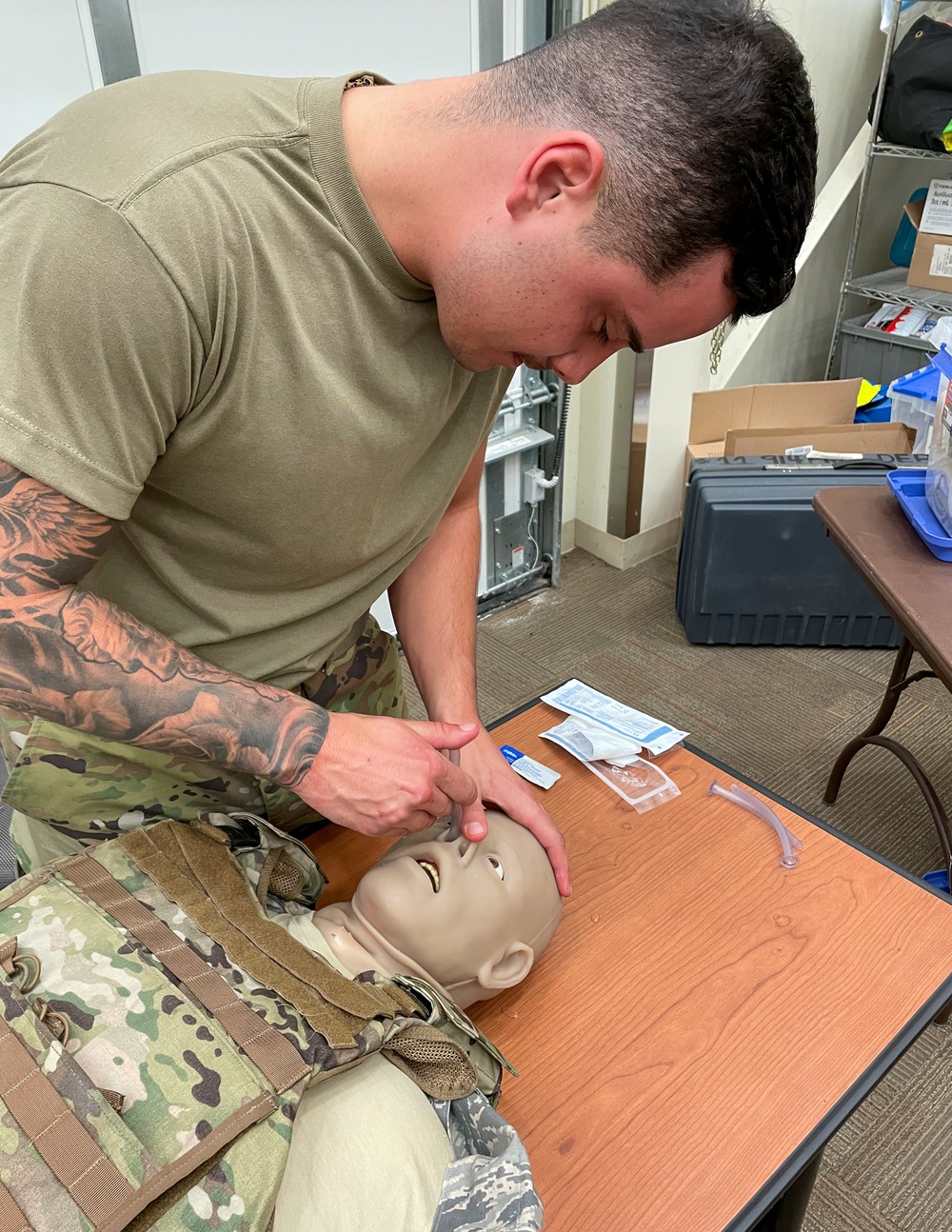 30th APS practices Tactical Combat Casualty Course training