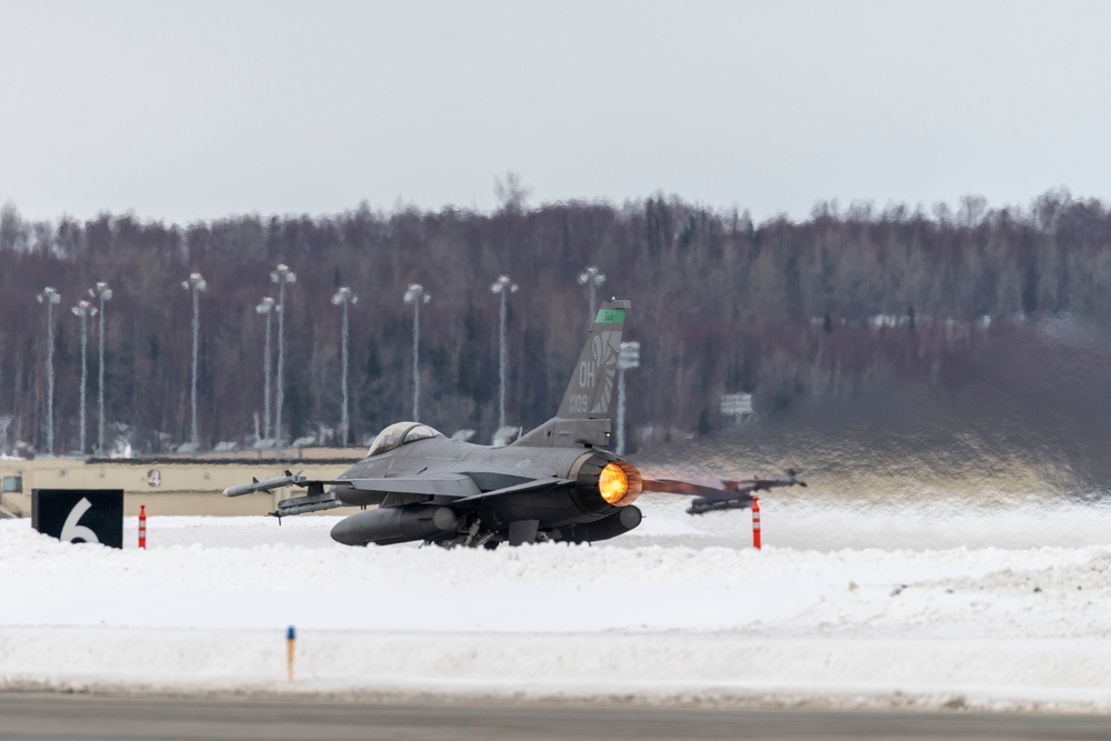 Fighting Falcons take off during AE22