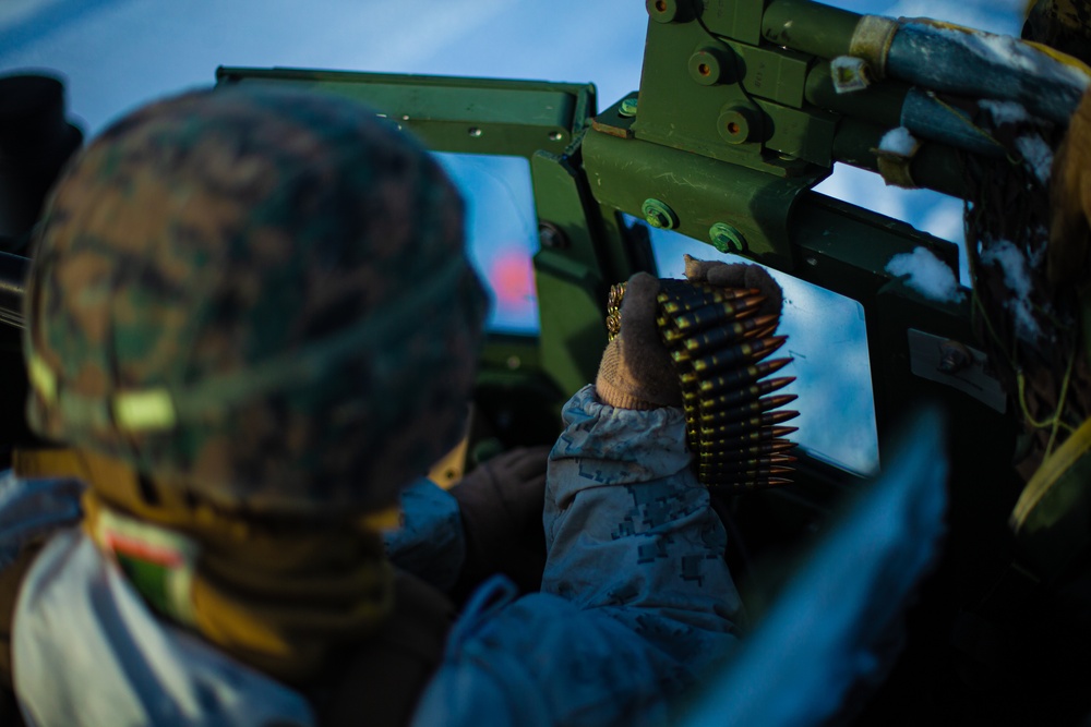 U.S. Marines Shoot Machine Guns