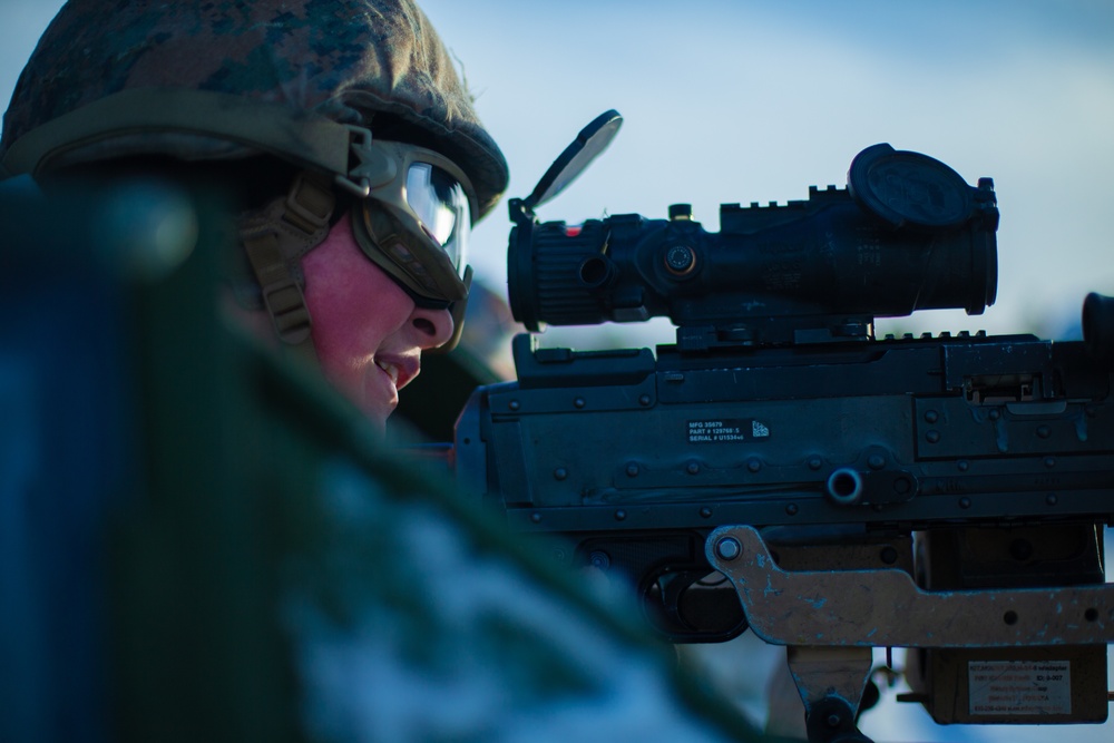 U.S. Marines Shoot Machine Guns