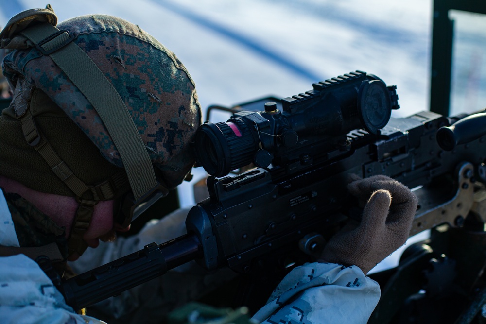 U.S. Marines Shoot Machine Guns