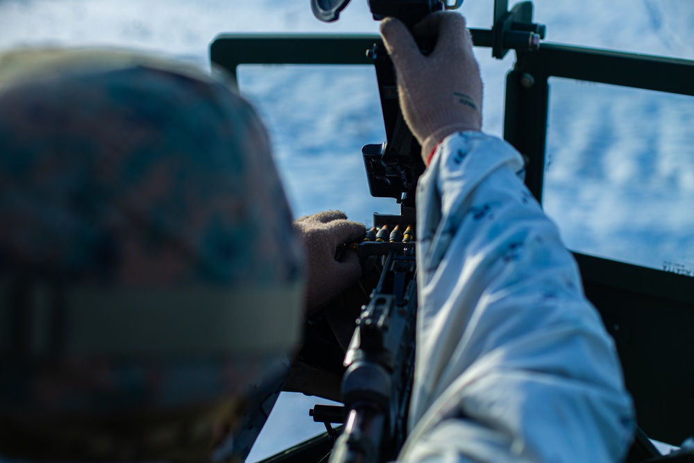 U.S. Marines Shoot Machine Guns