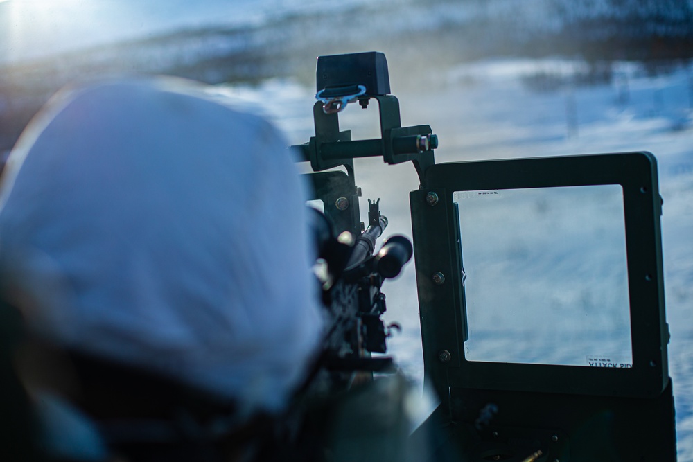 U.S. Marines Shoot Machine Guns