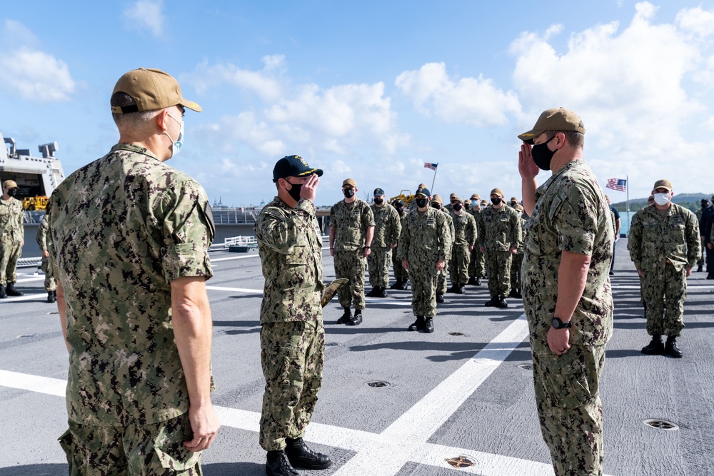 USS Tulsa Exchange of Command